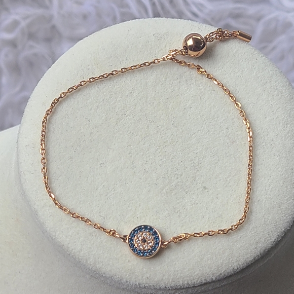 Swarovski Luckily Bracelet Multi-colored-Rose Gold Plating- Excellent Condition - Picture 1 of 6